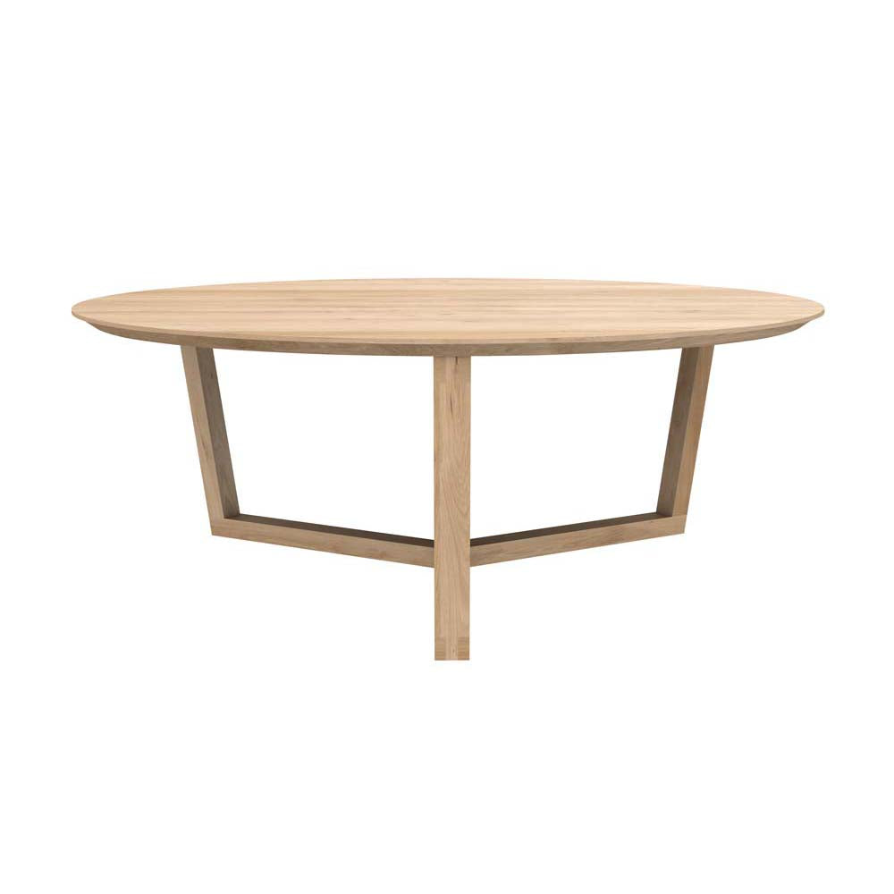 Oak Tripod Coffee Table - Varnished