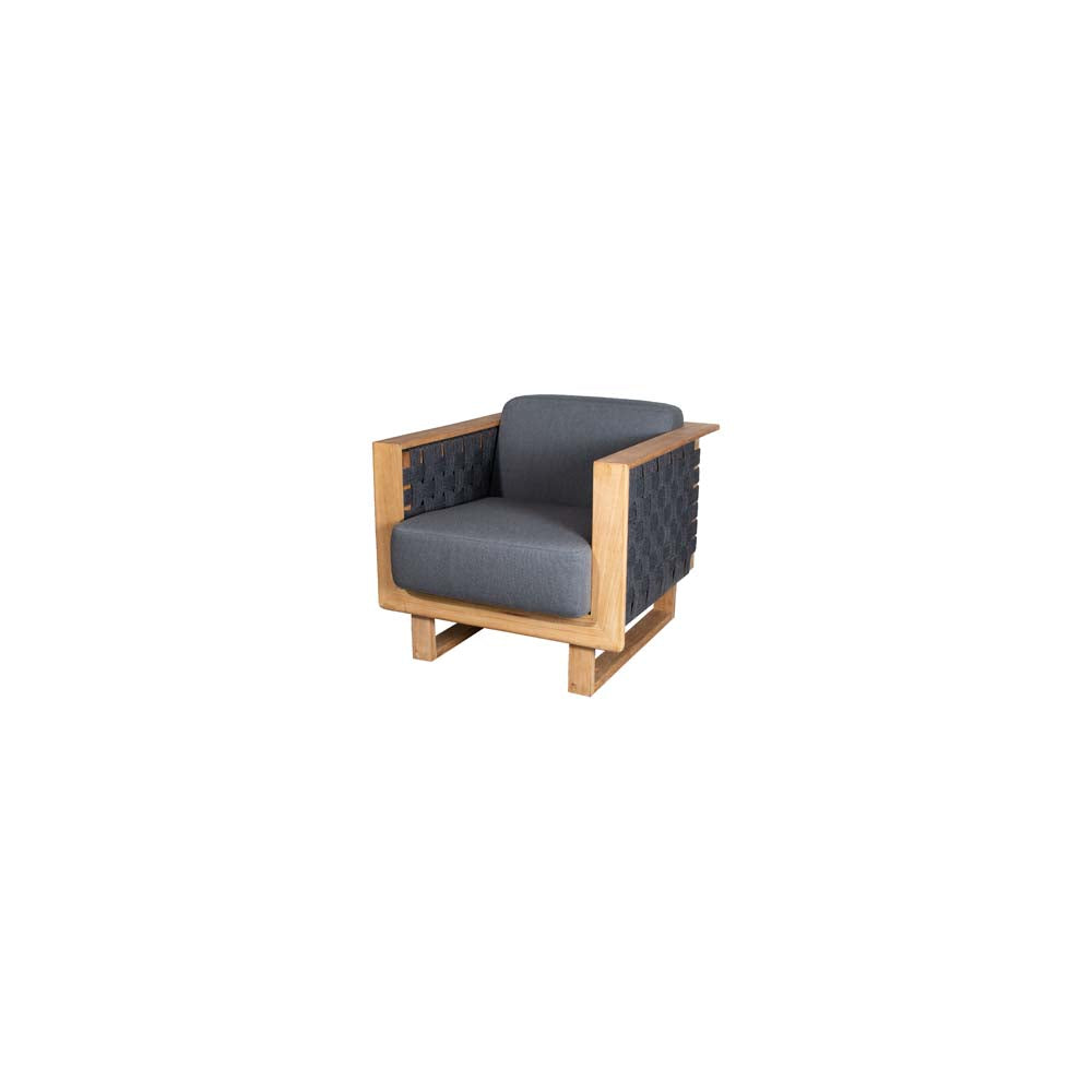 Angle Lounge Chair W/Teak Frame