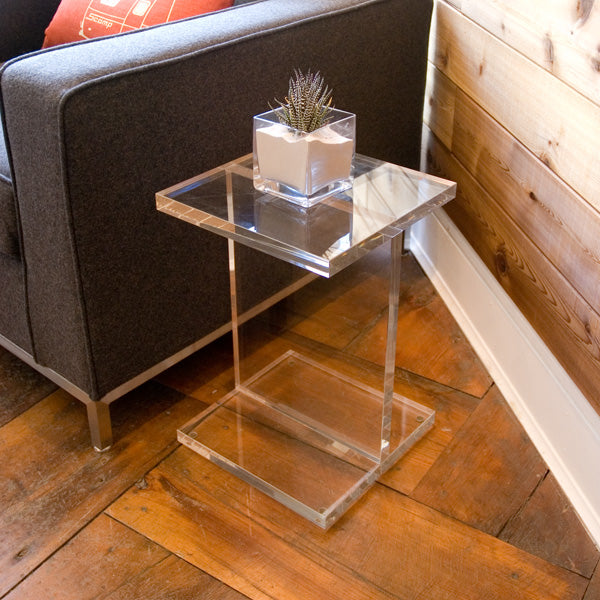 Acrylic I-Beam Table by GUS* Modern - Available at Grounded | Modern Living