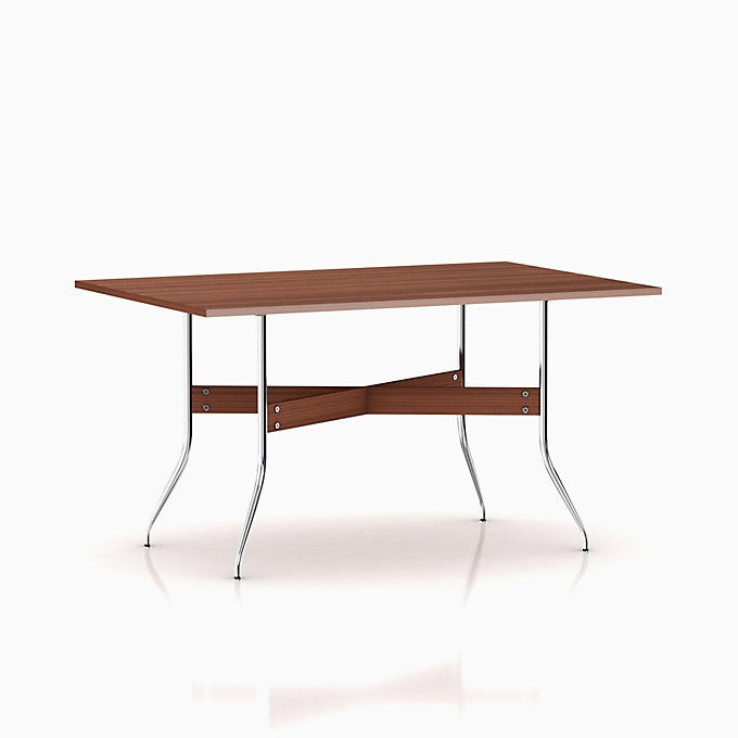 Nelson Swag Leg Dining Table with Rectangular Top - Walnut