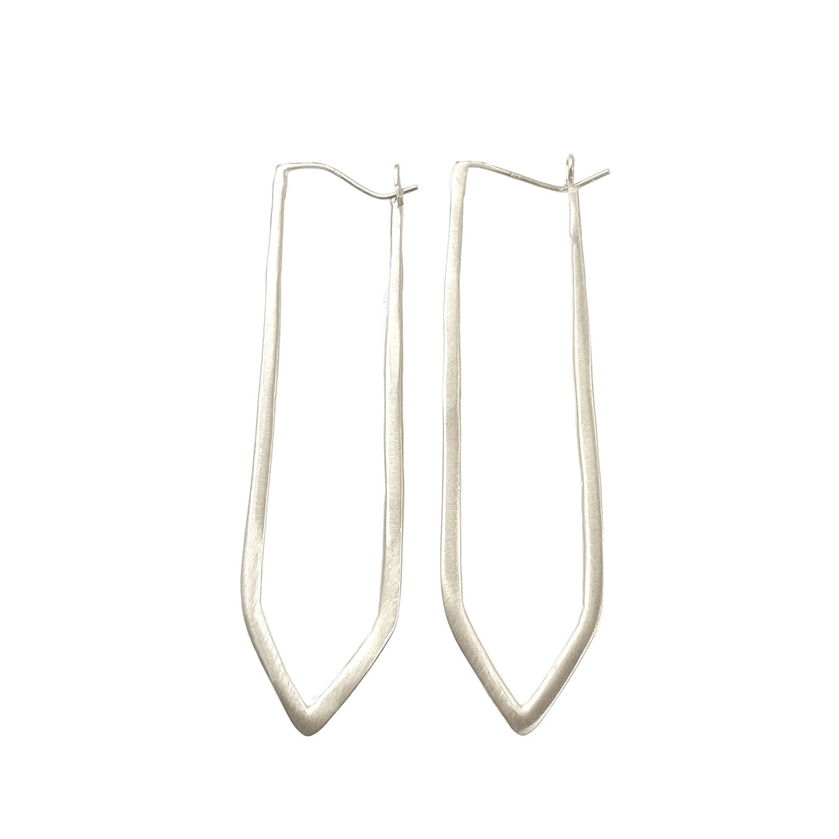Marquis Hoops Earrings | Silver