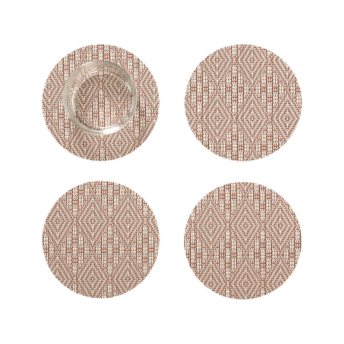 Boxwood Coasters - Burnt Coral Set of 4