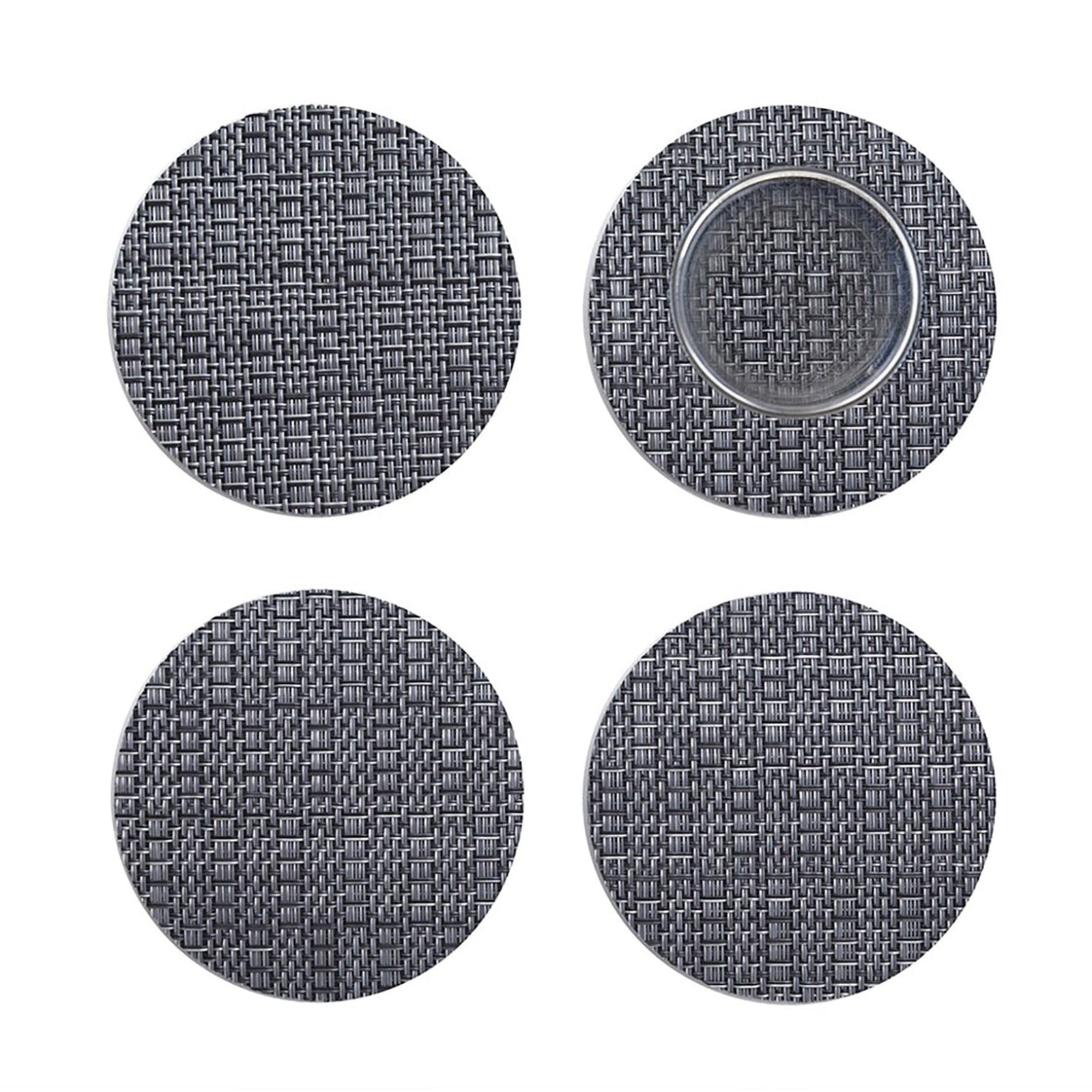 Thatch Coasters - Pewter Set of 4