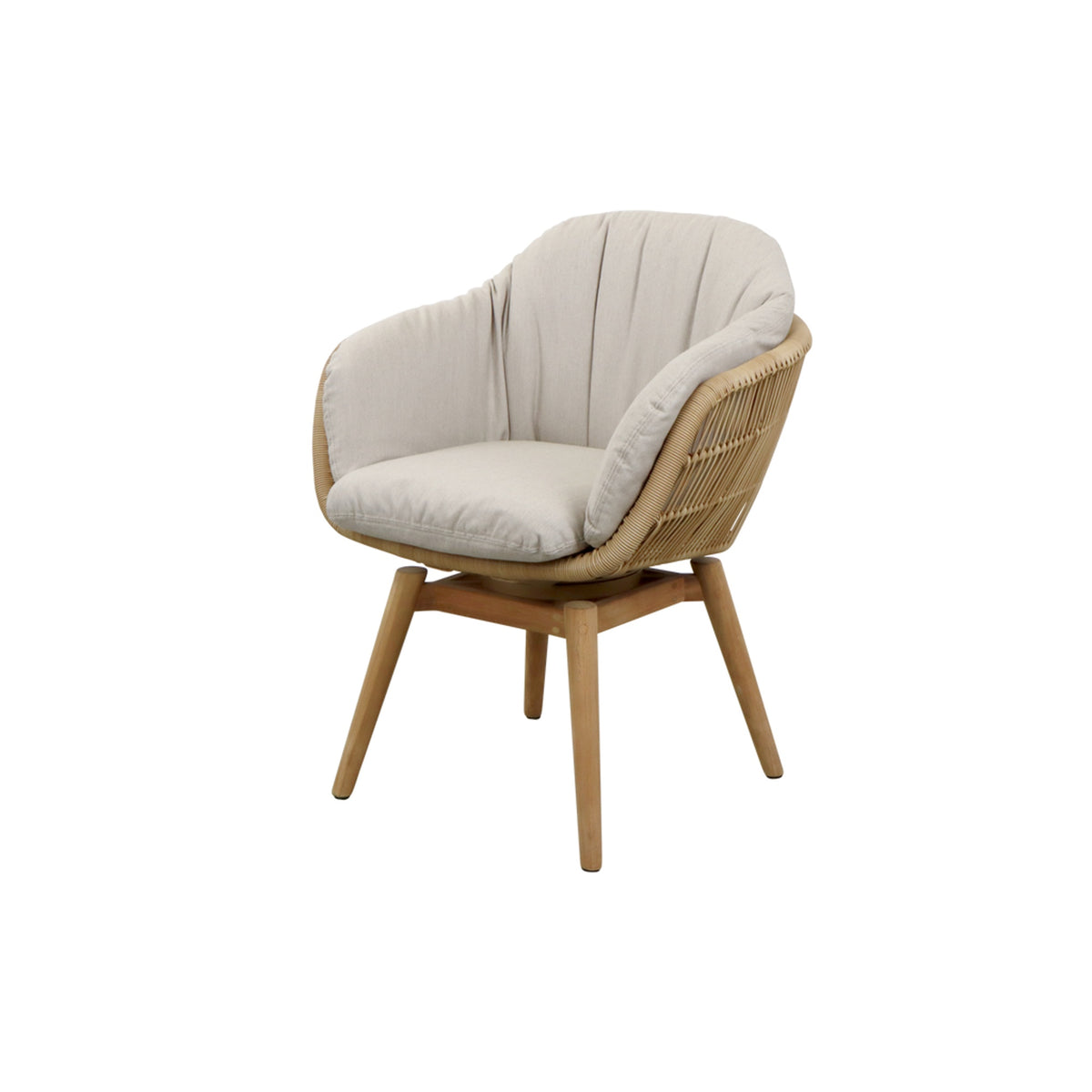 Stay chair w/teak swivel