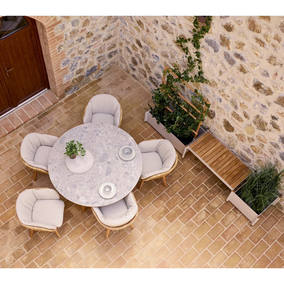 Stay chair w/teak swivel