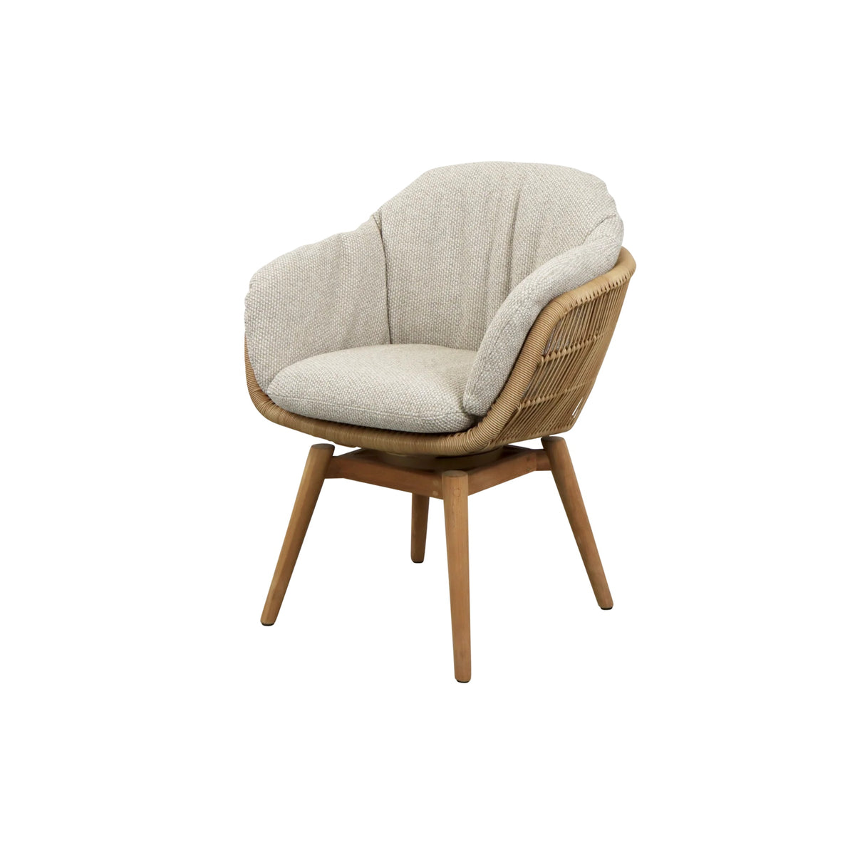 Stay chair w/teak swivel