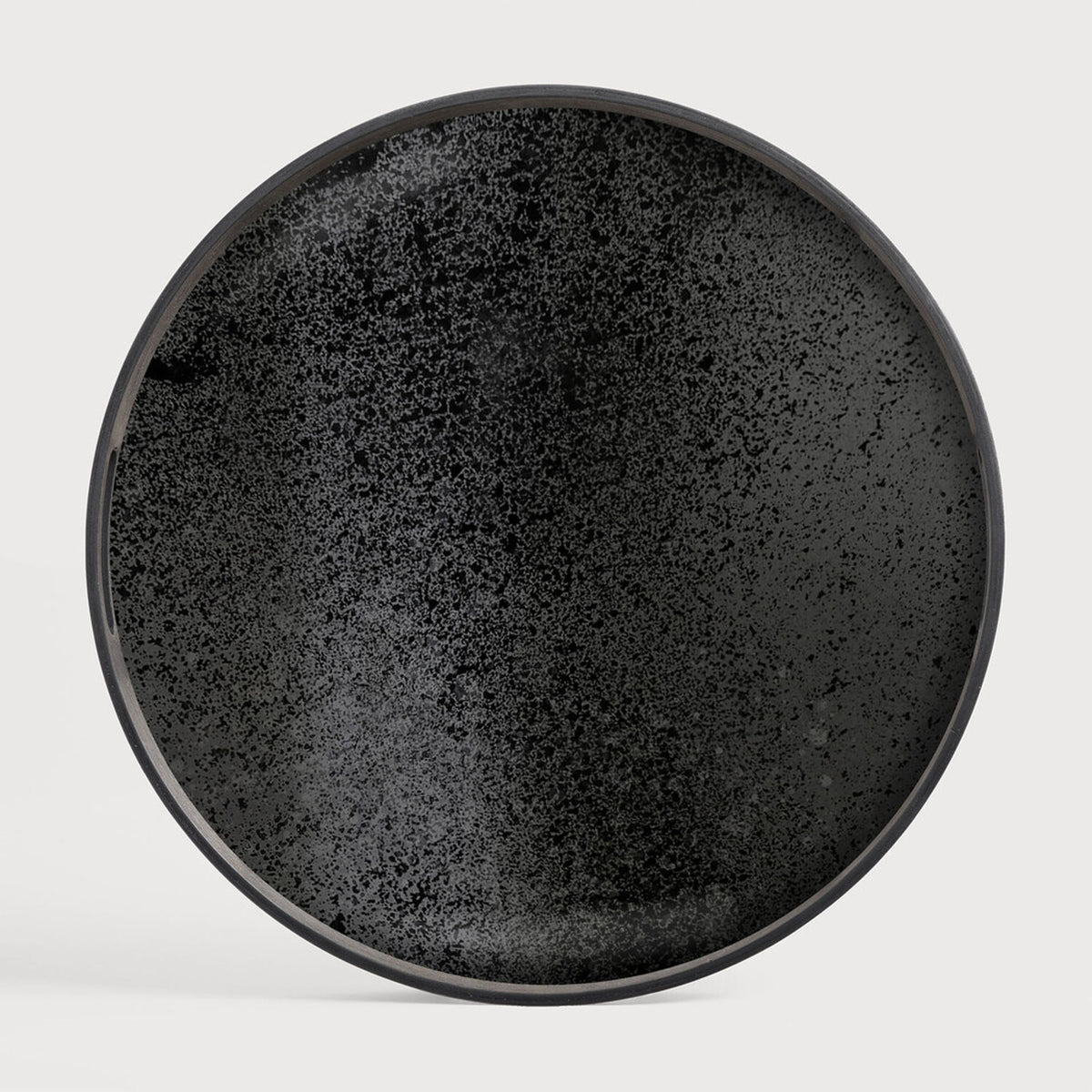 Heavy Aged Charcoal Mirror Tray