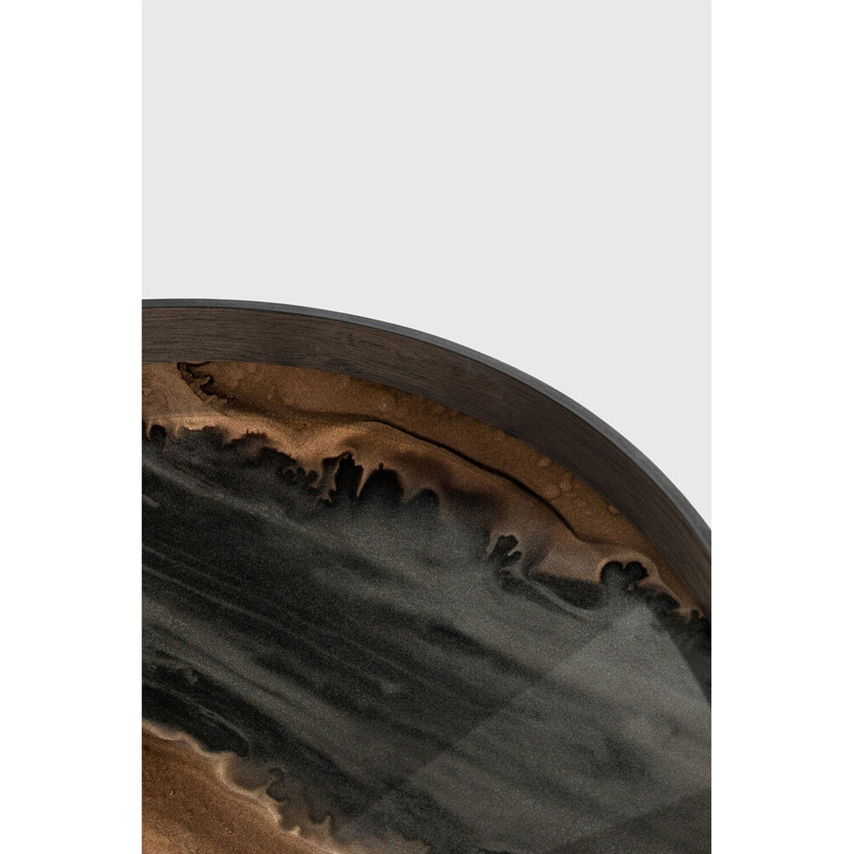 Organic Tray  Glass  Bronze  Round  L