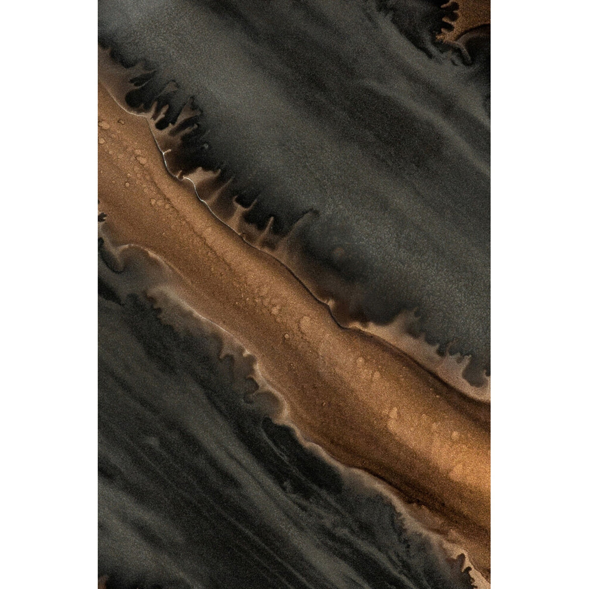 Organic Tray  Glass  Bronze  Round  L