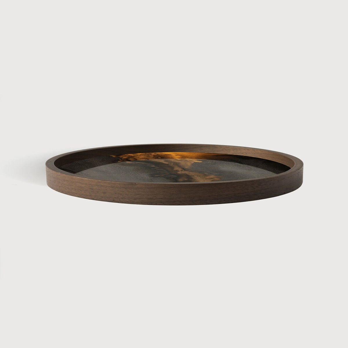 Bronze Organic Glass Valet Tray Round