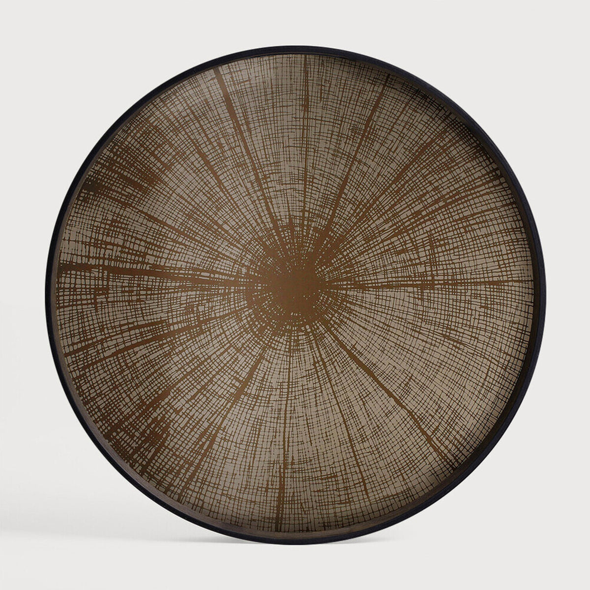 Bronze Slice Mirror Tray Not Aged