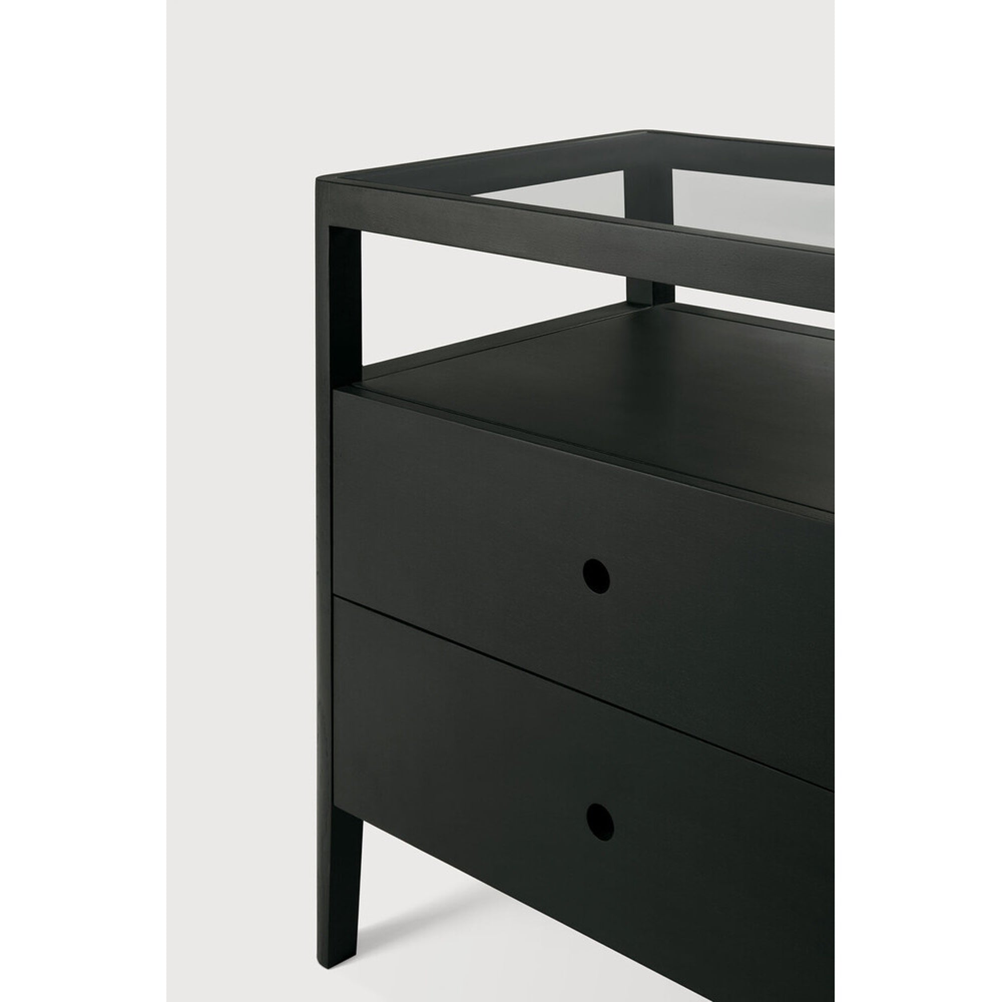black spindle dresser Jenny Lind 54" Black Wood Wide 7-Drawer Kids Dresser