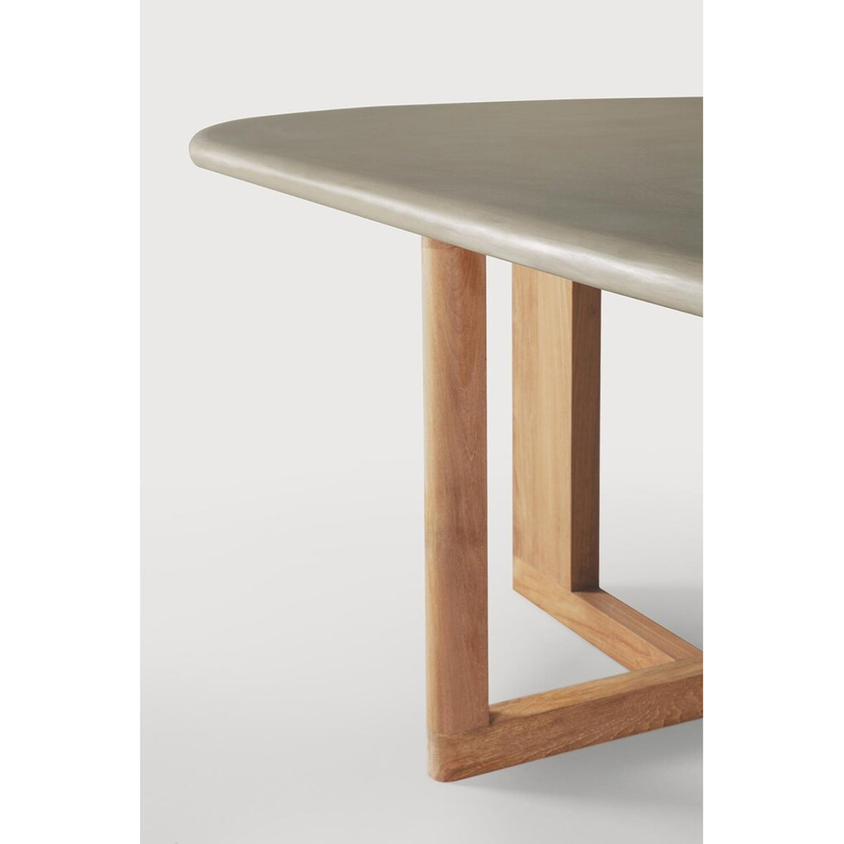 Trestle outdoor dining table