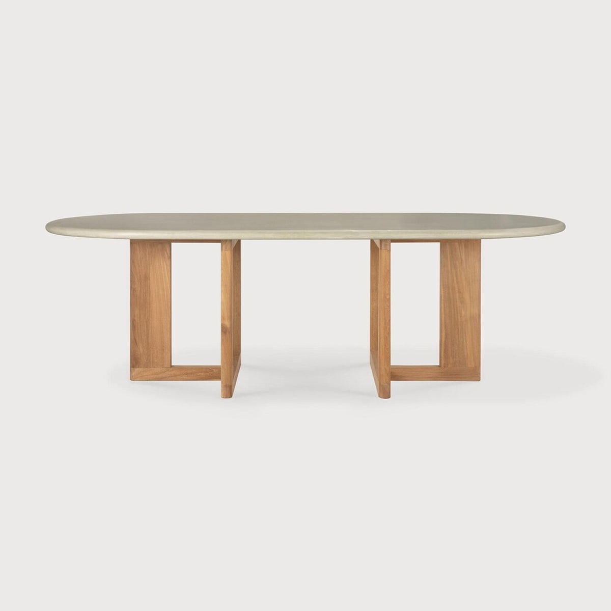 Trestle outdoor dining table