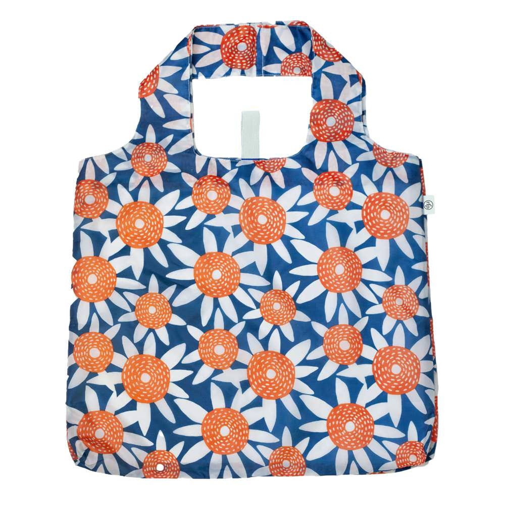 Straw Sunflowers  Blu Reusable Shopping Bag