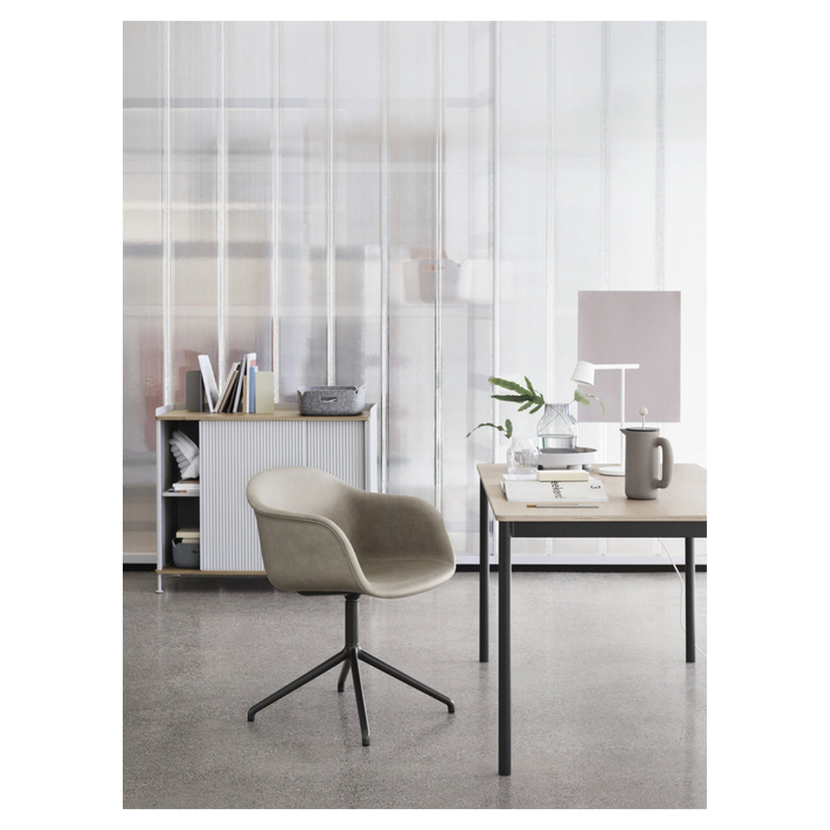 Fiber Armchair Swivel Base