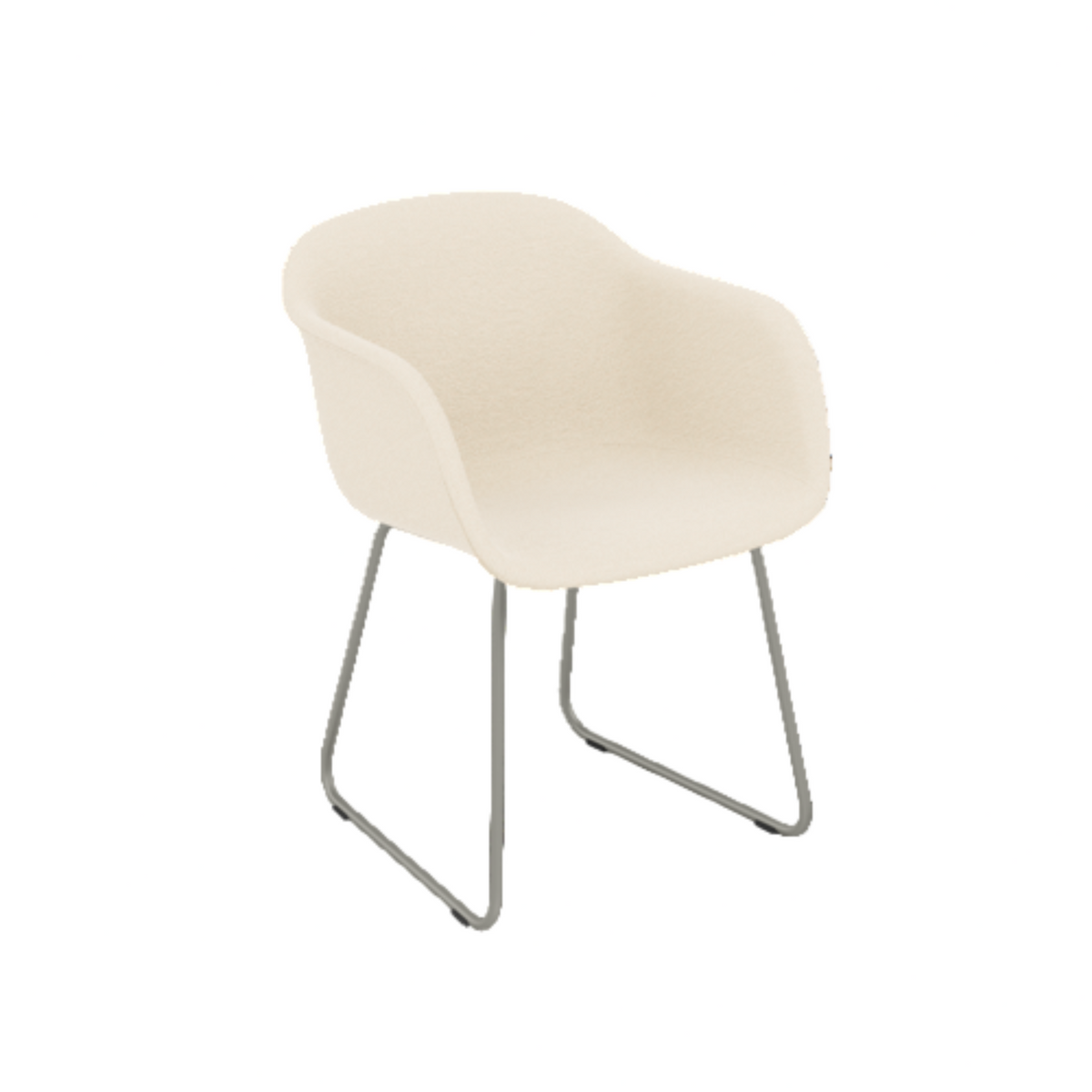 Fiber Armchair with Sled Base