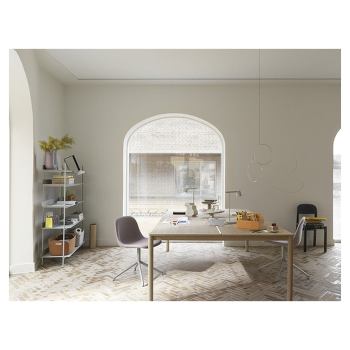 Fiber Side Chair Swivel Base W. Return