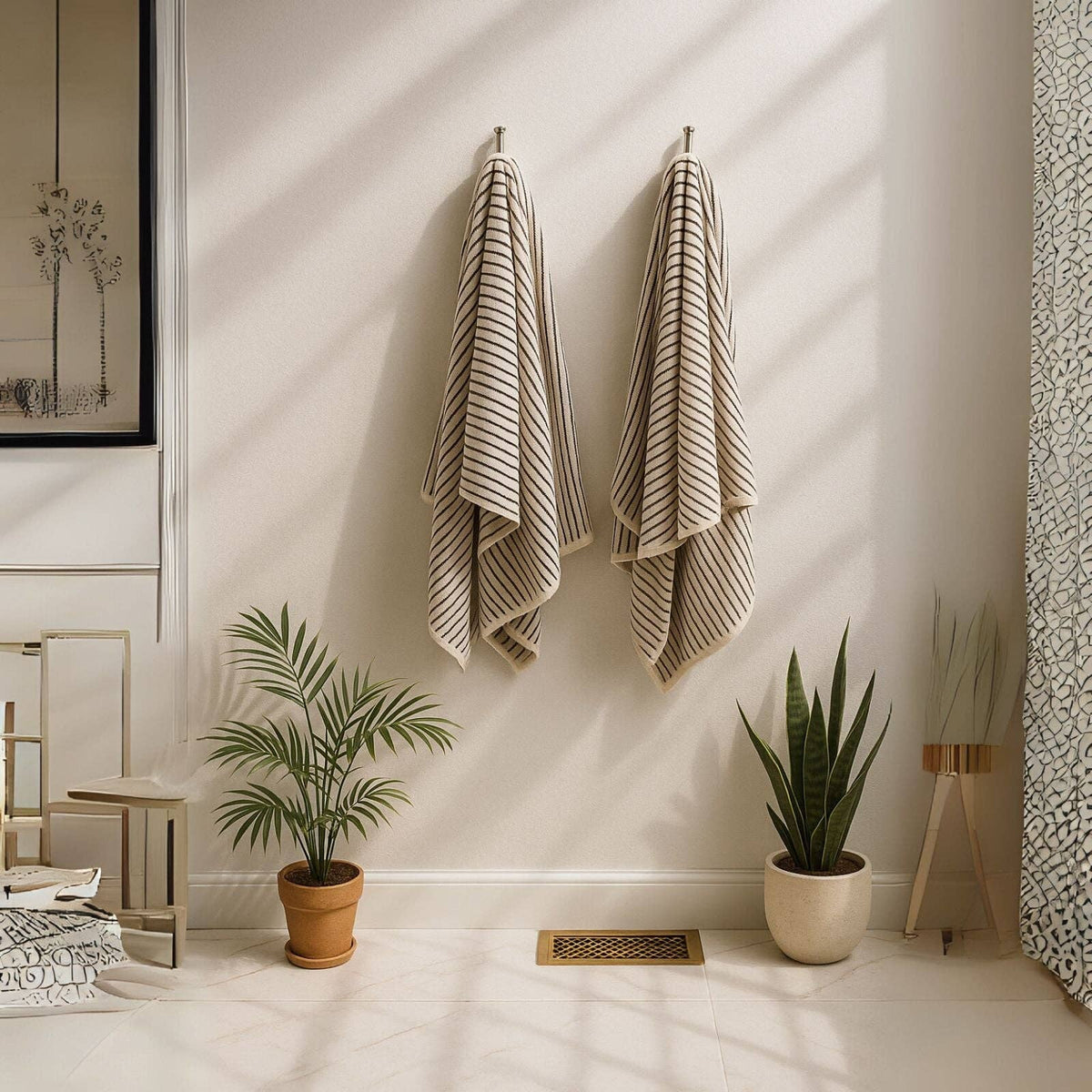 Melika Turkish Cotton Striped Terry Towel