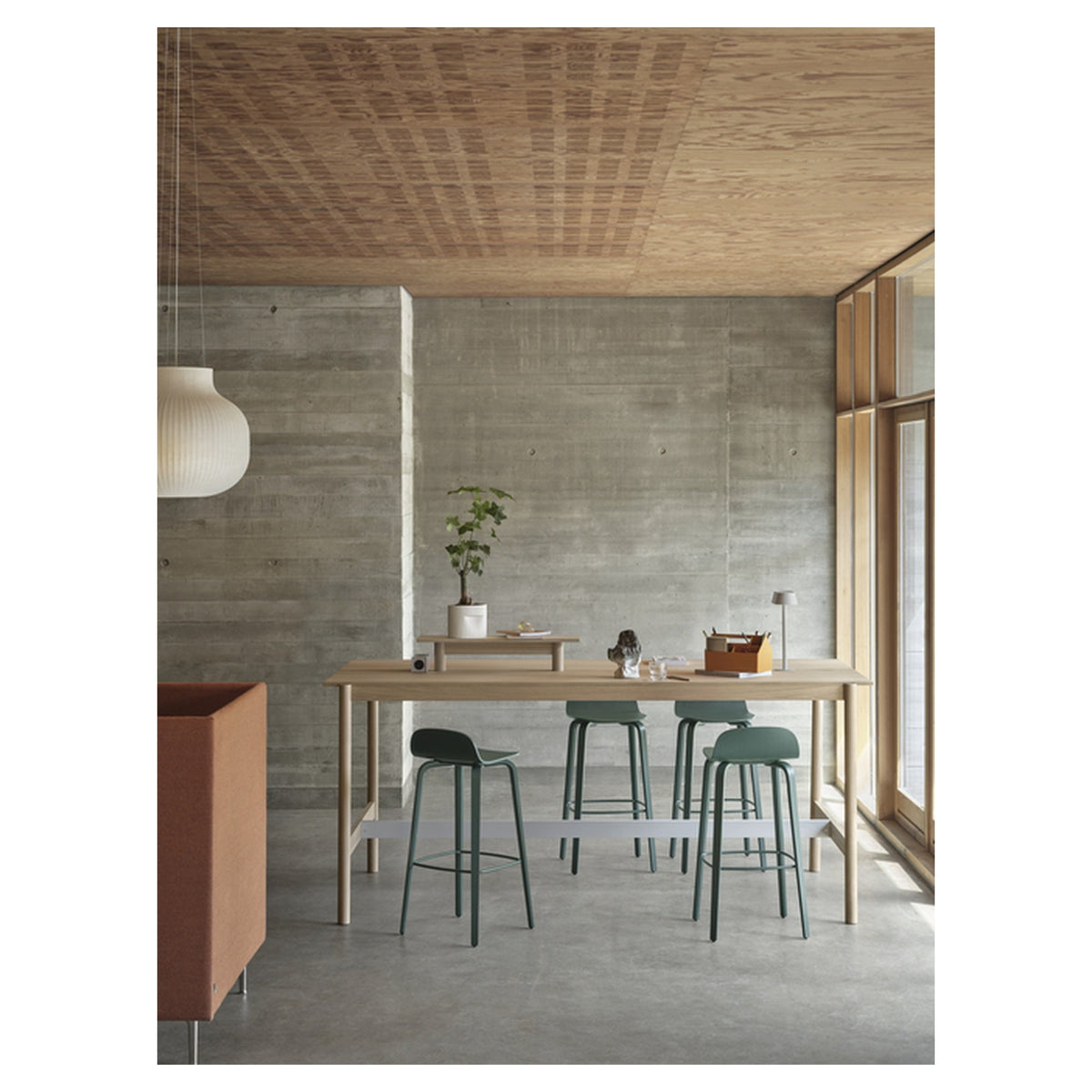 Visu Bar Stool Wood Base