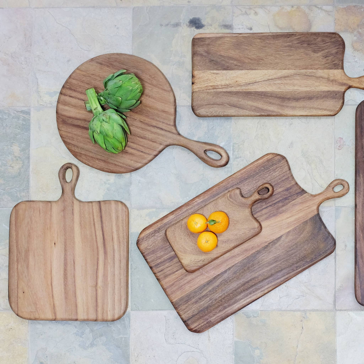 Large Wood Charcuterie Board with Loop Handle