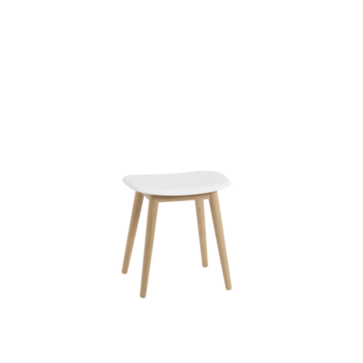Fiber Stool Wood Base