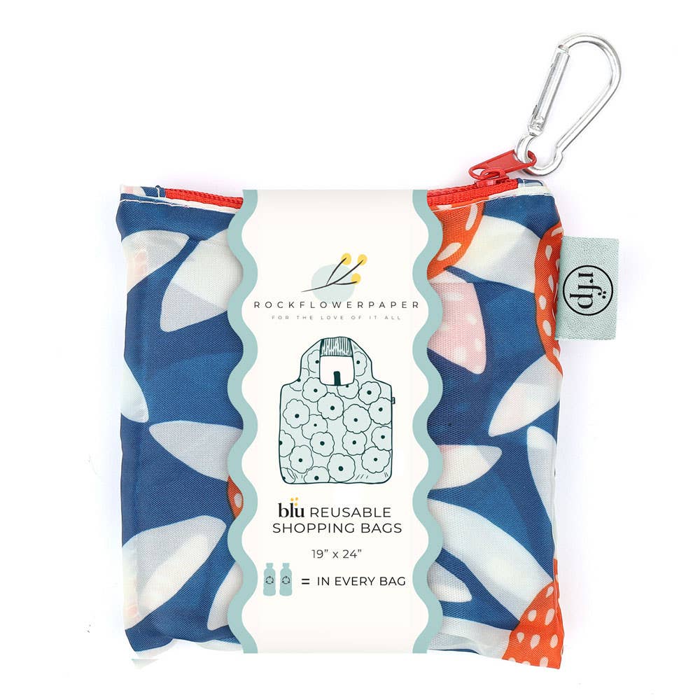 Straw Sunflowers  Blu Reusable Shopping Bag