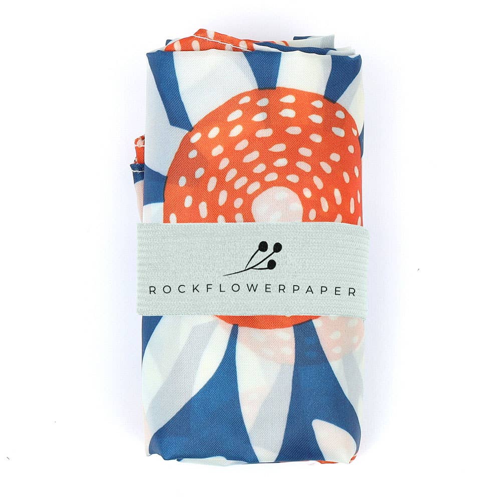 Straw Sunflowers  Blu Reusable Shopping Bag
