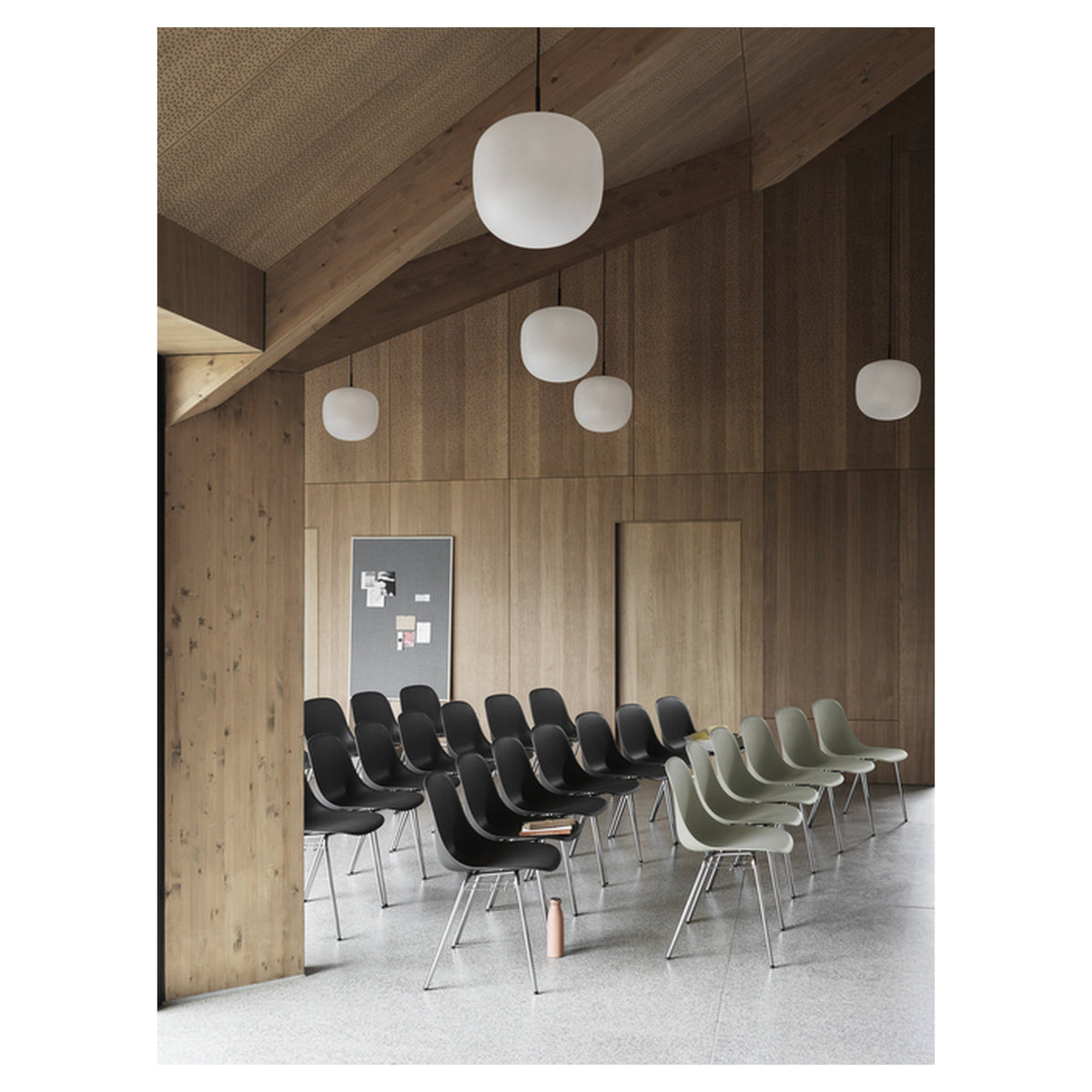 Fiber Side Chair A Base W. Linking Device And Felt Glides