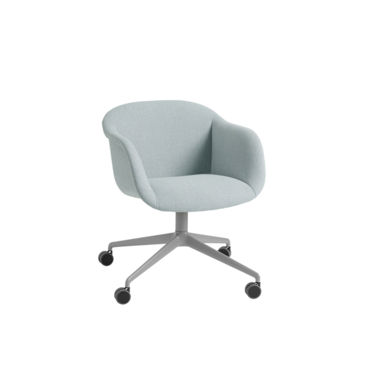 Fiber Soft Armchair Swivel Base W. Castors