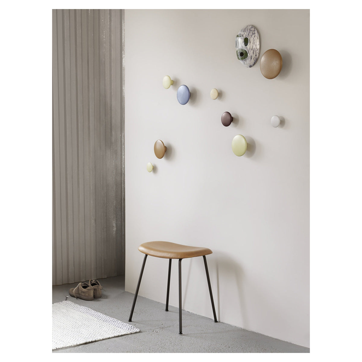 Fiber Stool with Tube Base