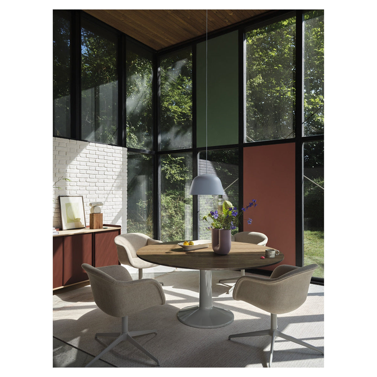 Fiber Soft Armchair Swivel Base W. Return