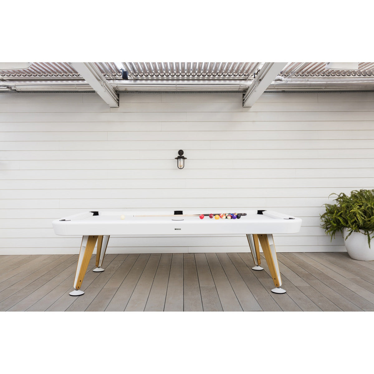 Diagonal Outdoor Pool Table | Covered