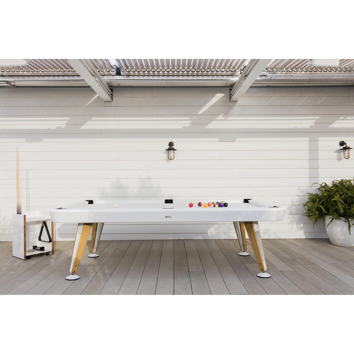 Diagonal Outdoor Pool Table | Covered