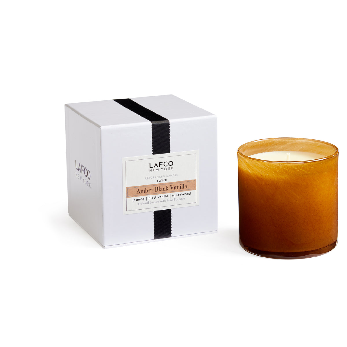 amber black vanilla classic candle 6.5 oz