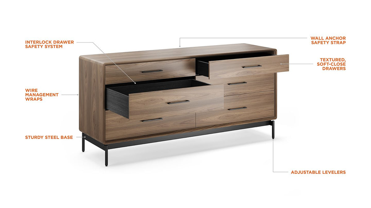 LINQ Bedroom 9186 6-Drawer Dresser