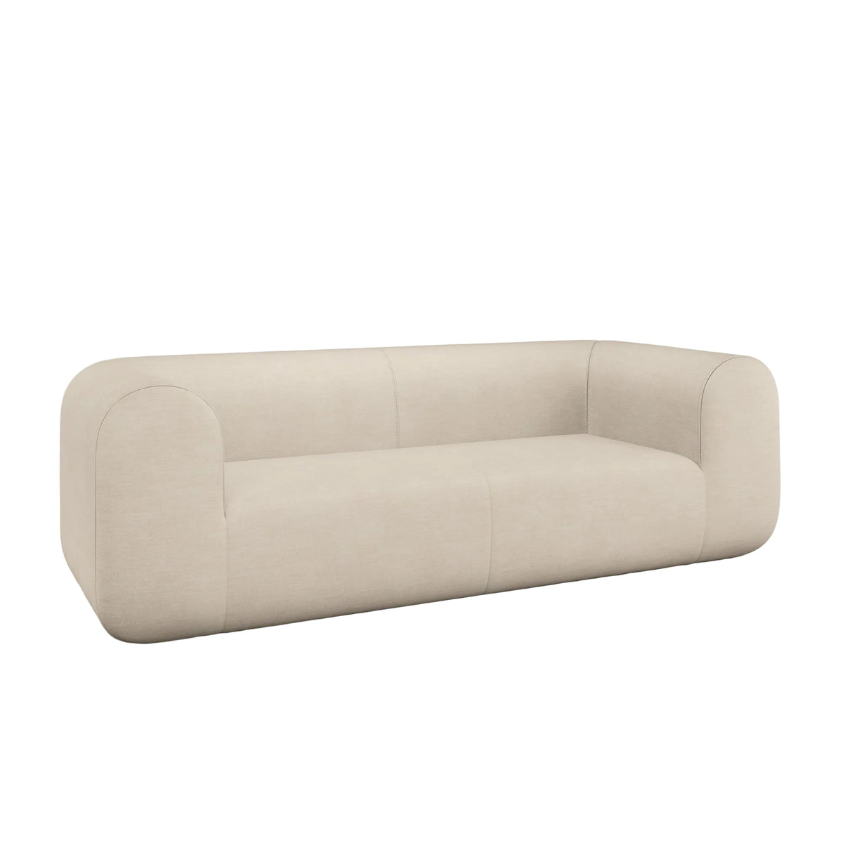 Plump 3-Seater Fixed Sofa
