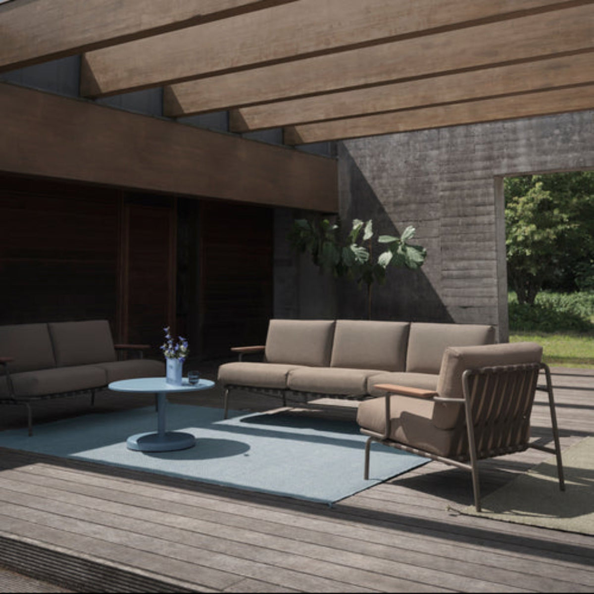 Linear Steel Outdoor Coffee Table