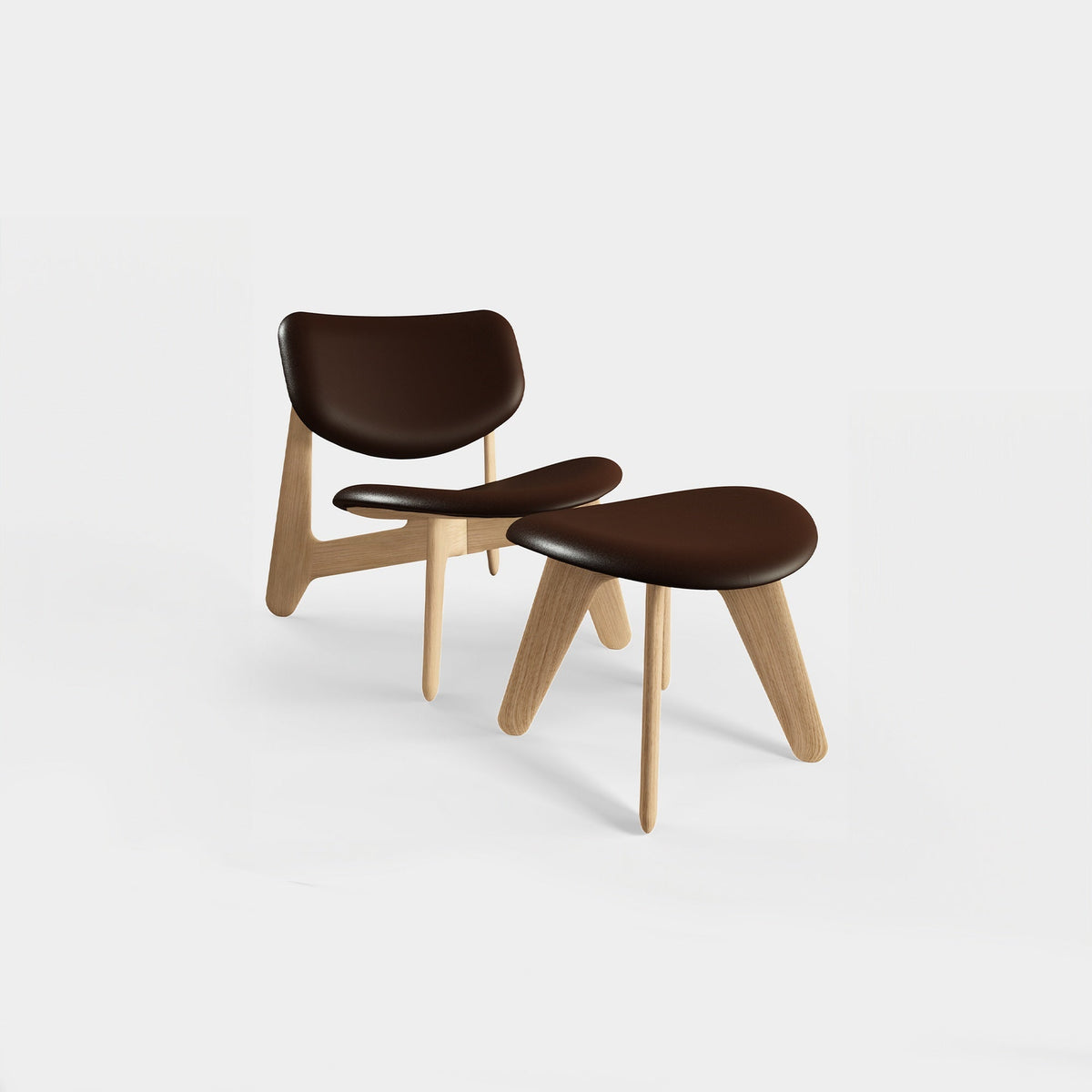 Slab Natural Wood Lounge Chair