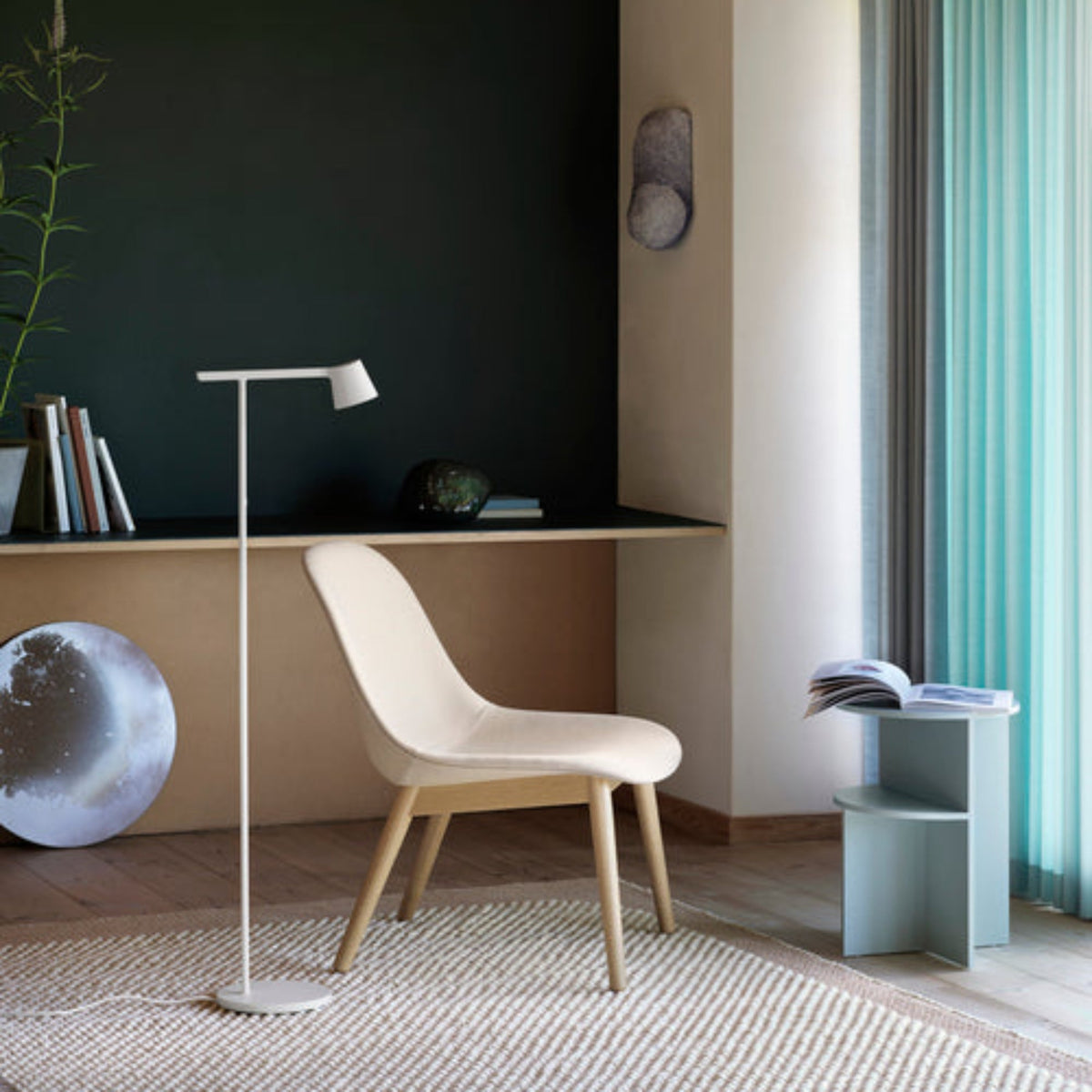 Fiber Lounge Chair Wood Base