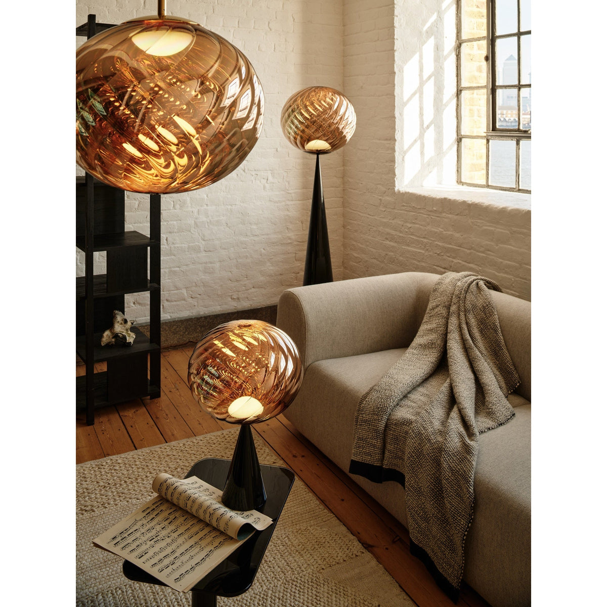 Whirl Fat Cone Floor Light