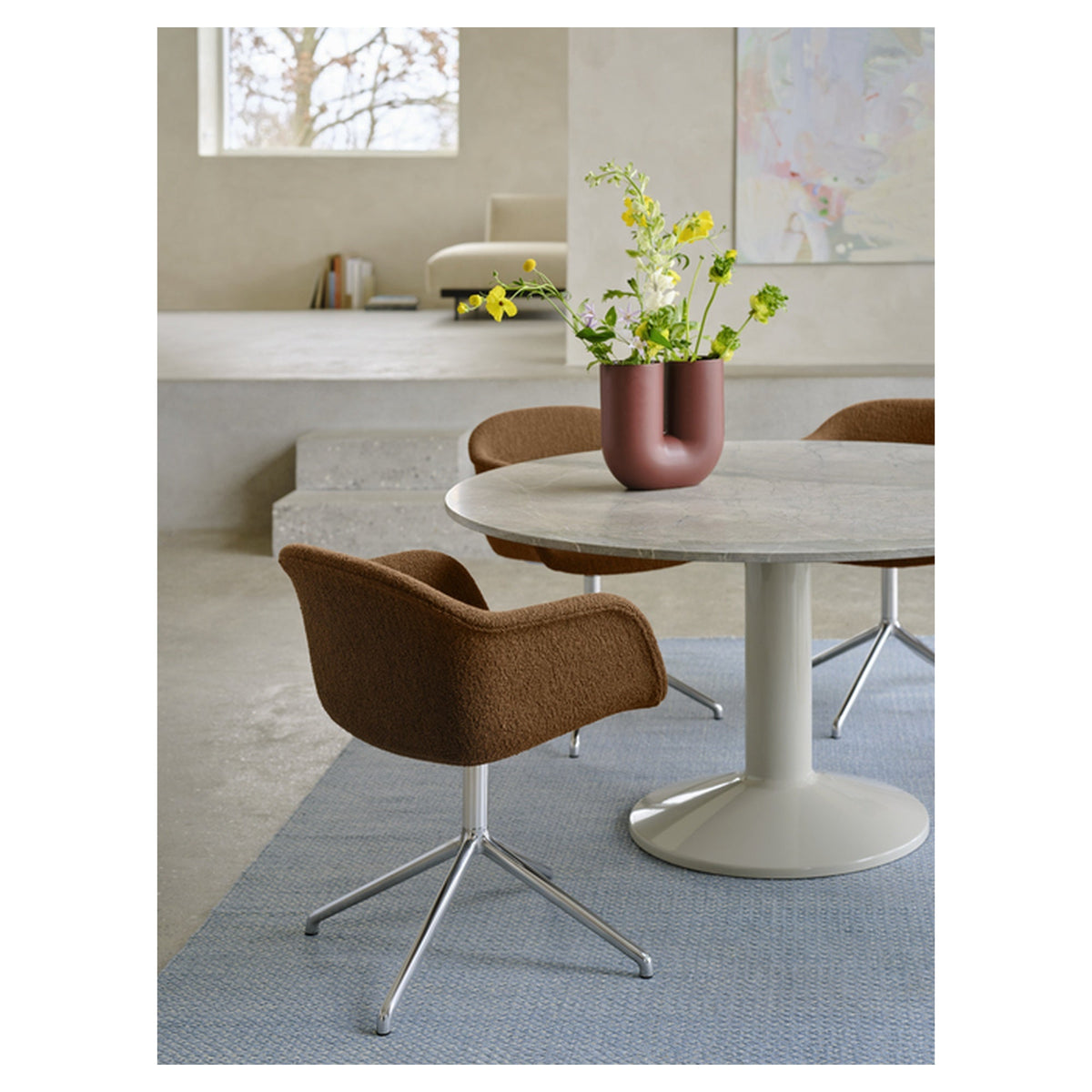 Fiber Armchair Swivel Base