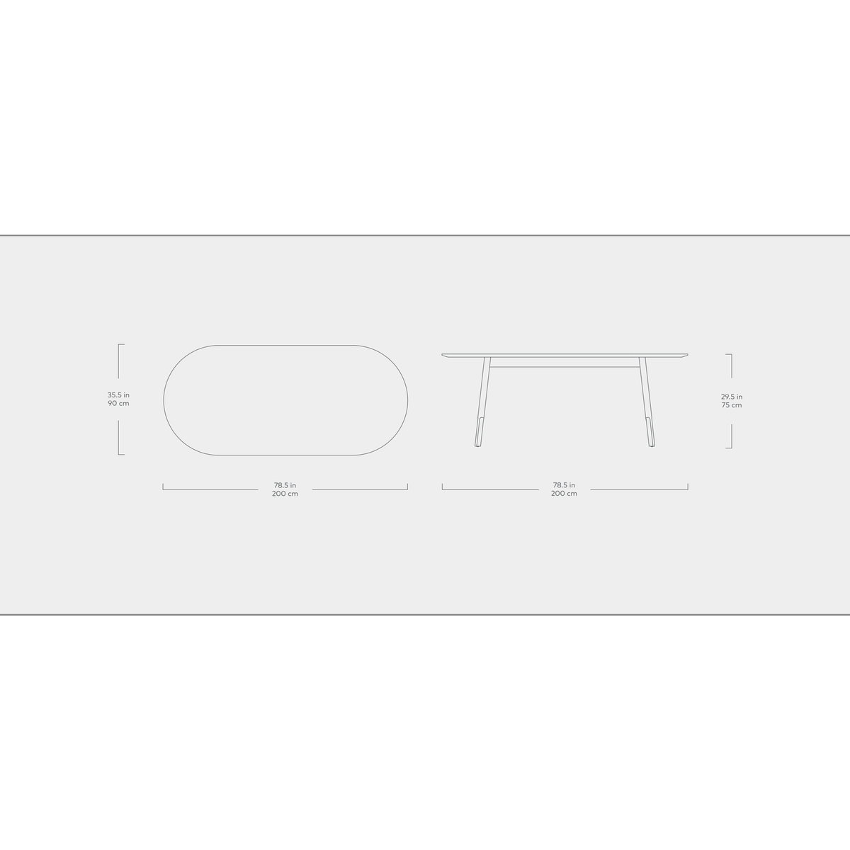 Bracket Dining Table - Oval