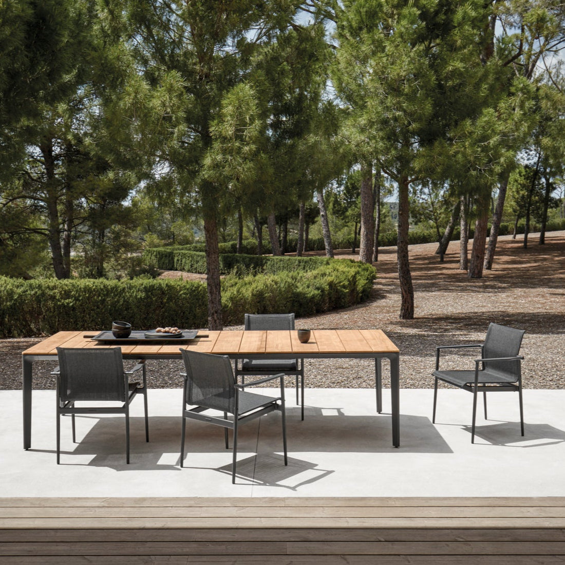 Carver 35" Square Dining Table Teak Top