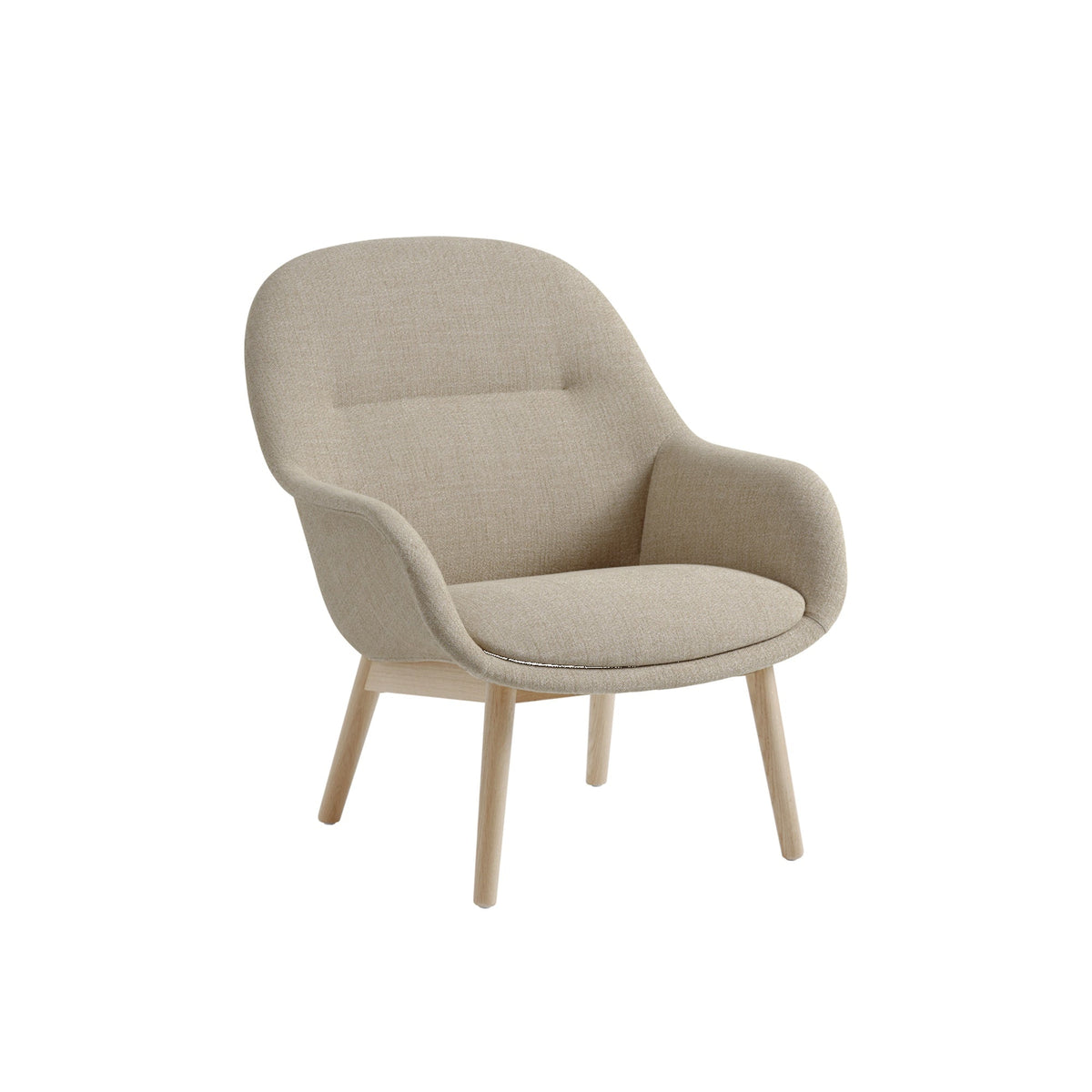 Fiber Lounge Armchair Wood Base