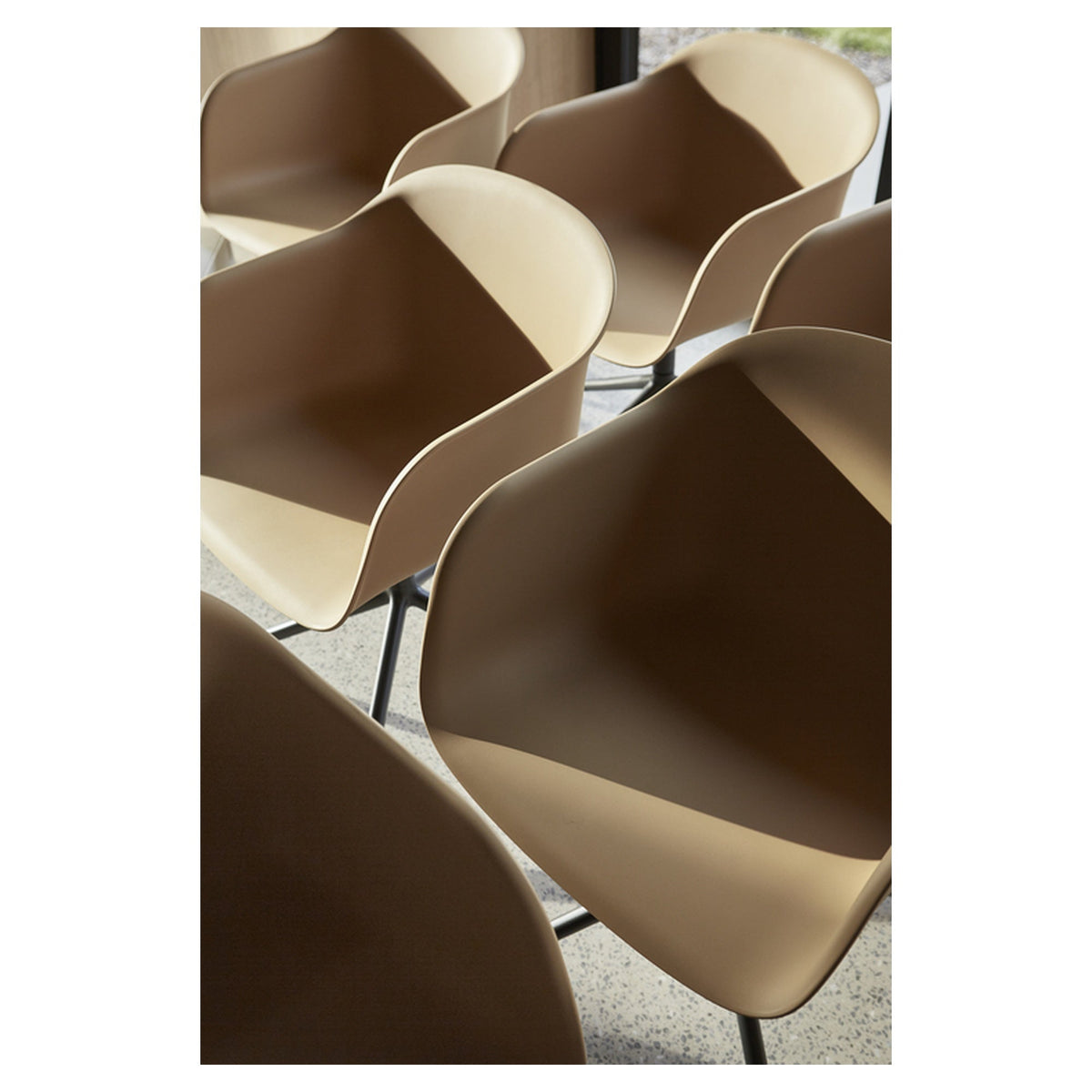 Fiber Armchair Swivel Base W. Gas Lift And Castors