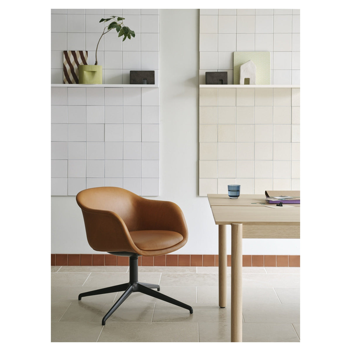 Fiber Conference Armchair w/ Swivel Base