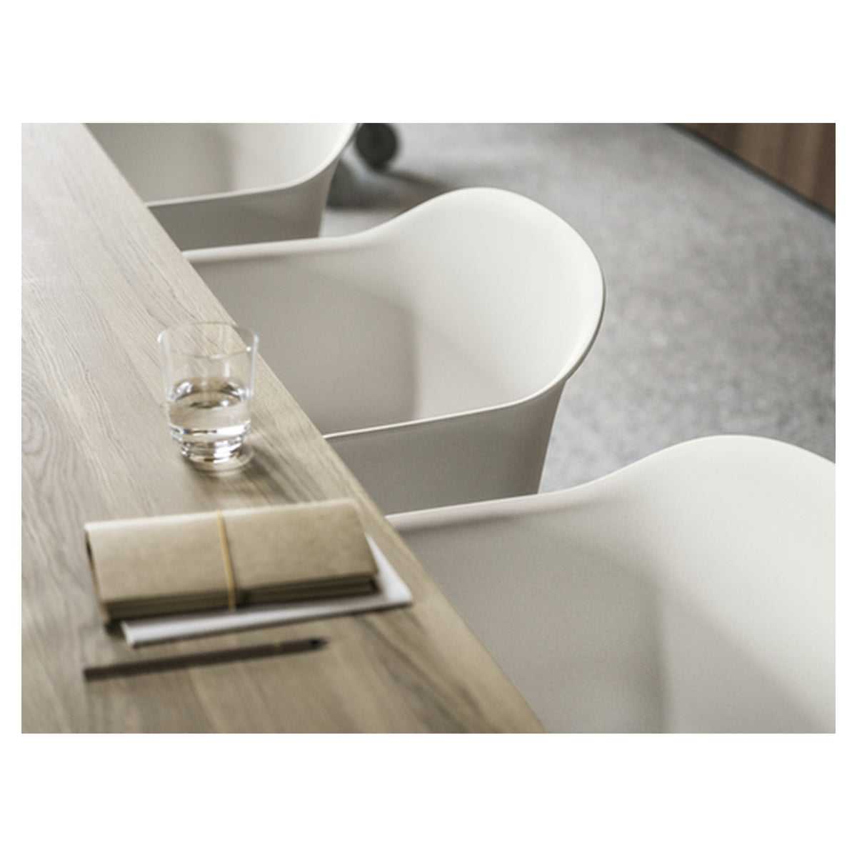 Fiber Armchair with Sled Base