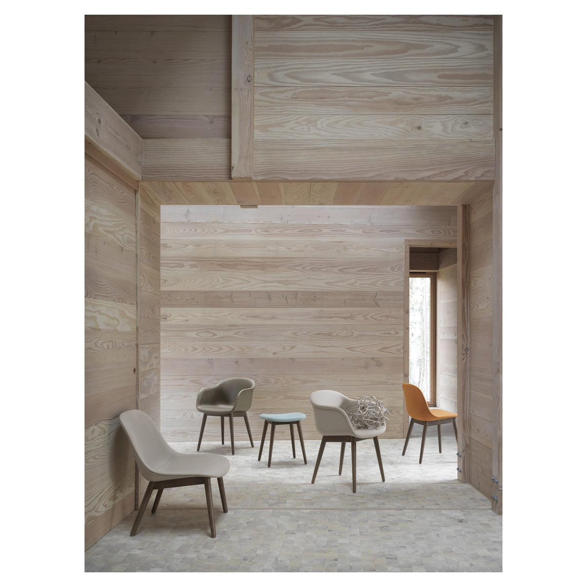 Fiber Side Chair Wood Base