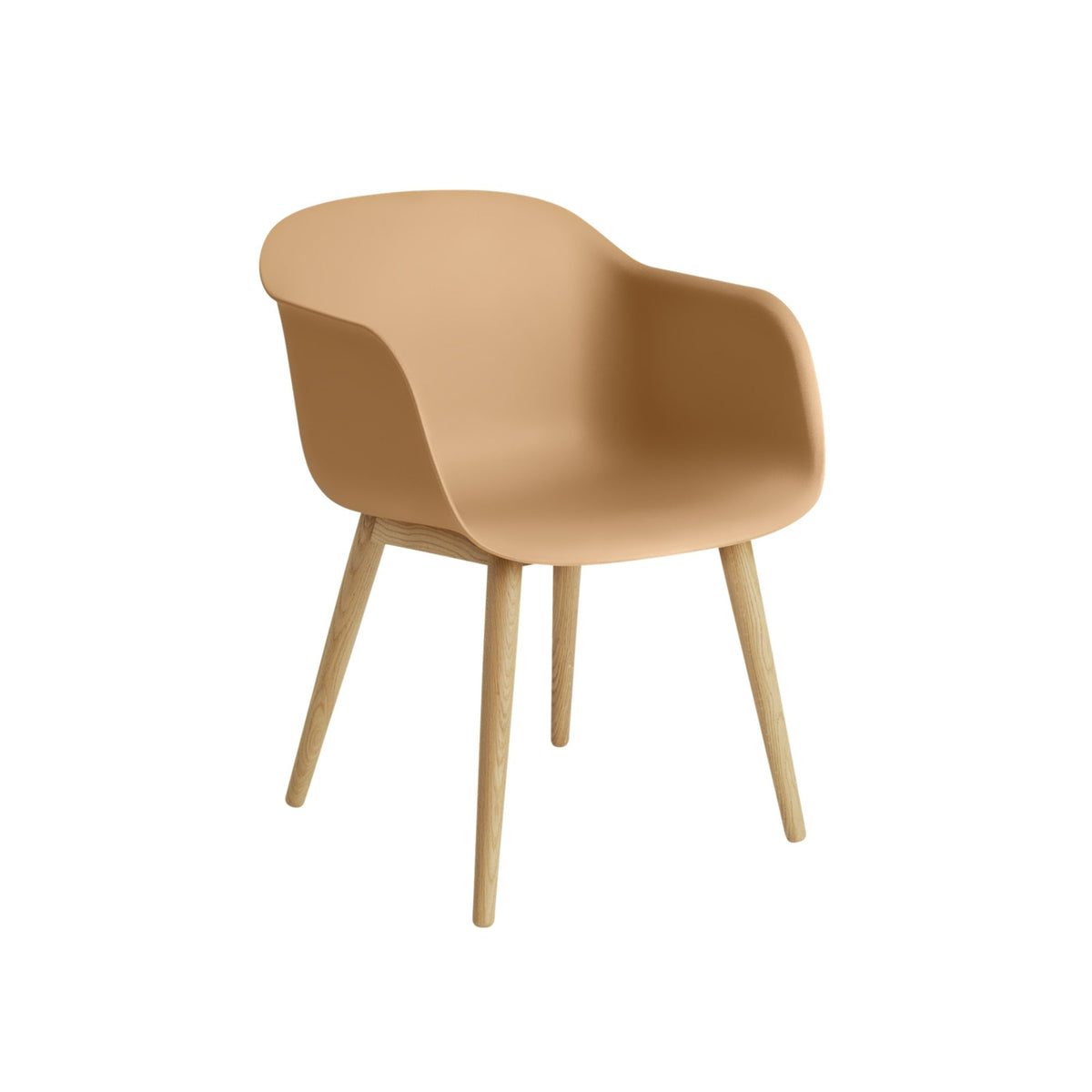 Fiber Armchair Wood Base